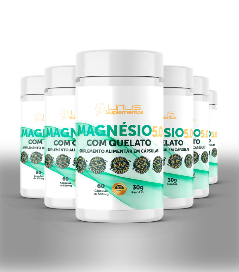 Magnésio 5.0 com Quelato - 6 unidades